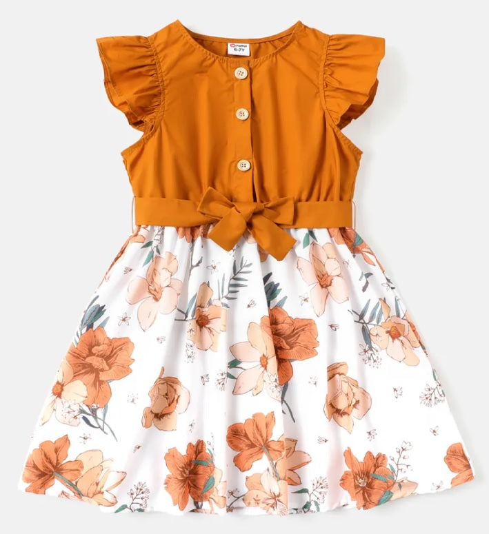 KIDS - Floral and Ruffle Dress - Kid