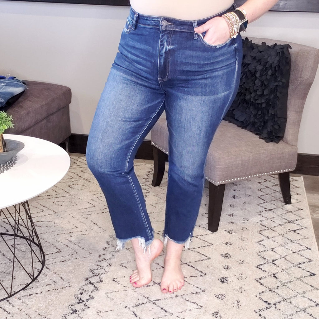 Bella Cropped Flare Jeans - Vervet