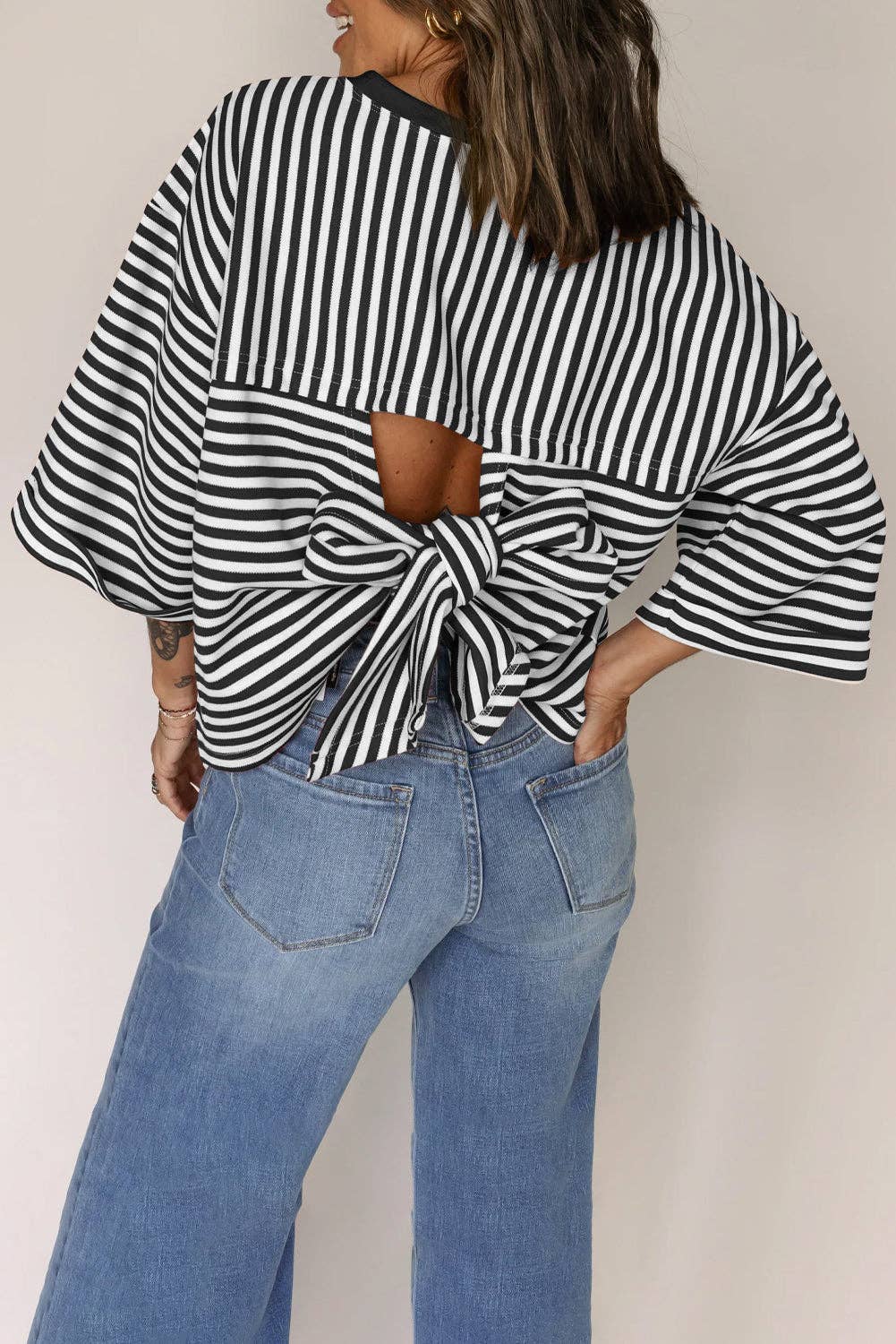 Bowknot Cutout Top