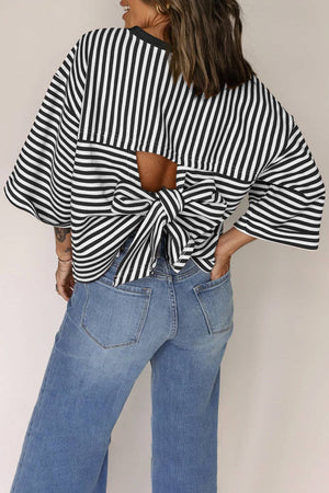 Bowknot Cutout Top
