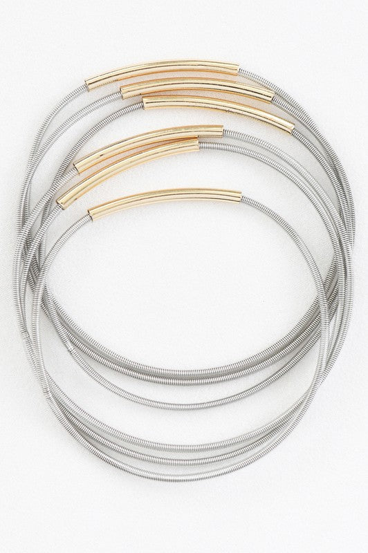 Margarita Guitar String Bracelet Set - Silver