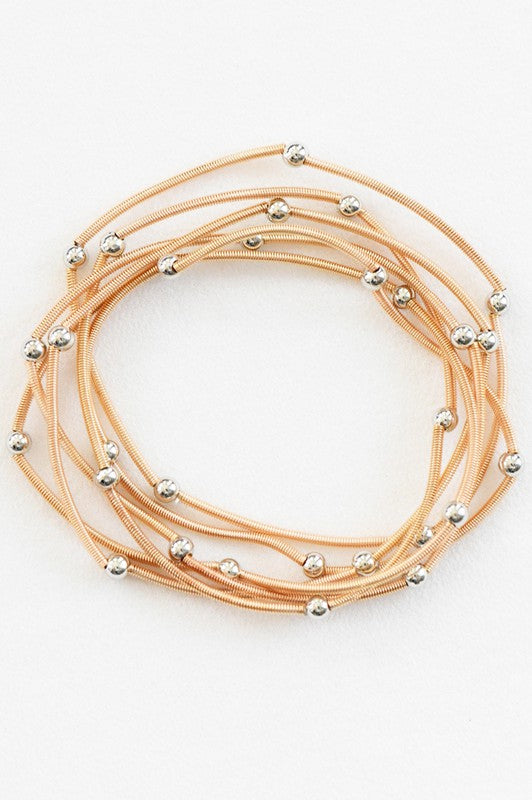 Mary Guitar String Bracelet - Gold
