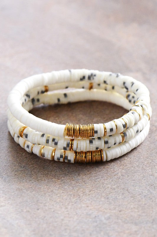 Michelle Beaded Bracelet - White