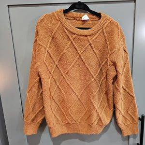 KIDS - Brown Solid Knit Sweater - Kid