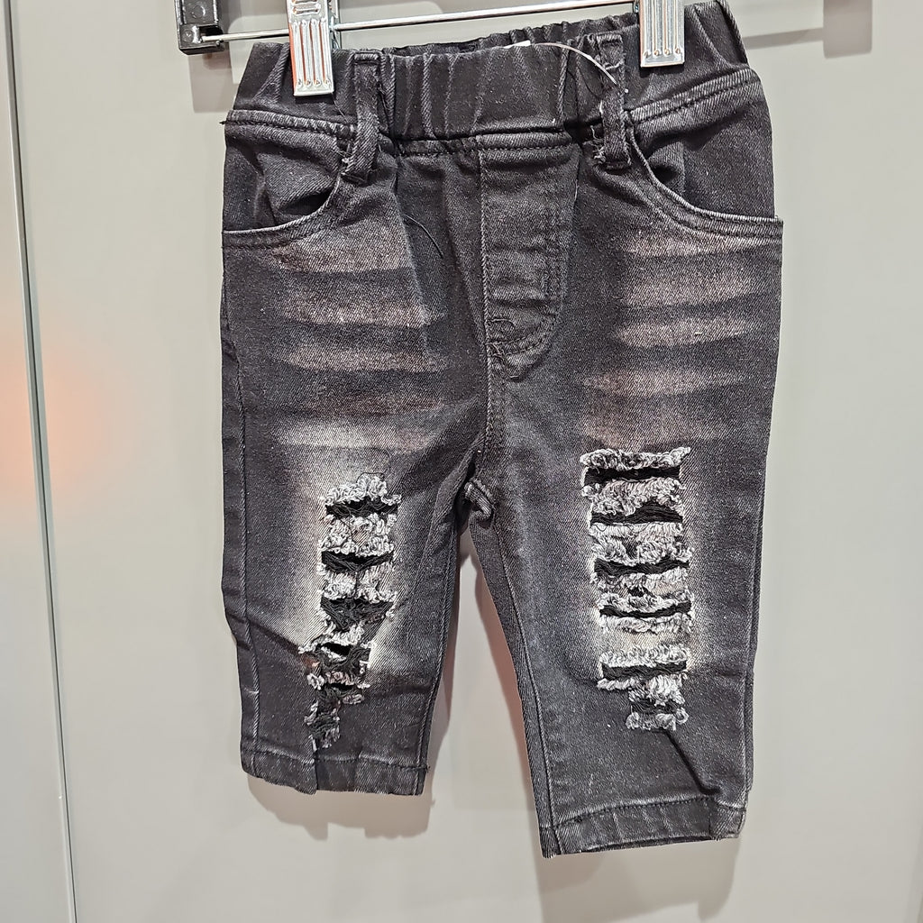 KIDS - Black Distressed Jeans - Baby