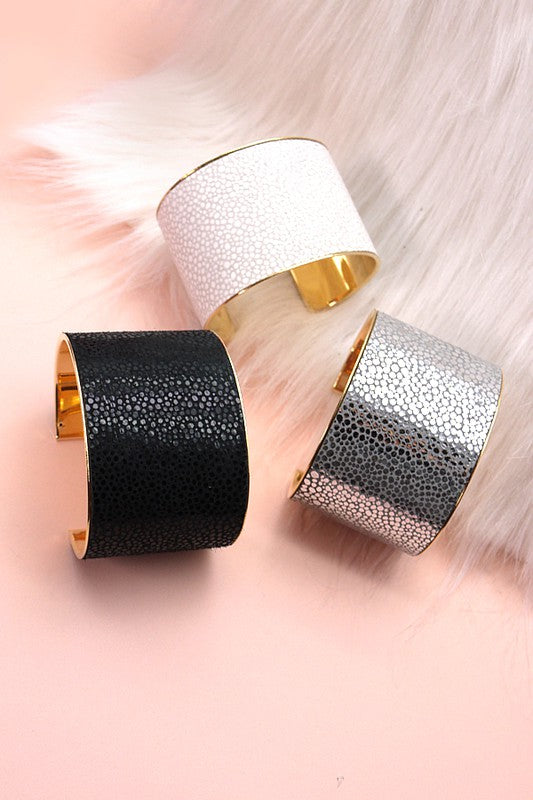 Macie Cuff Bracelet - White