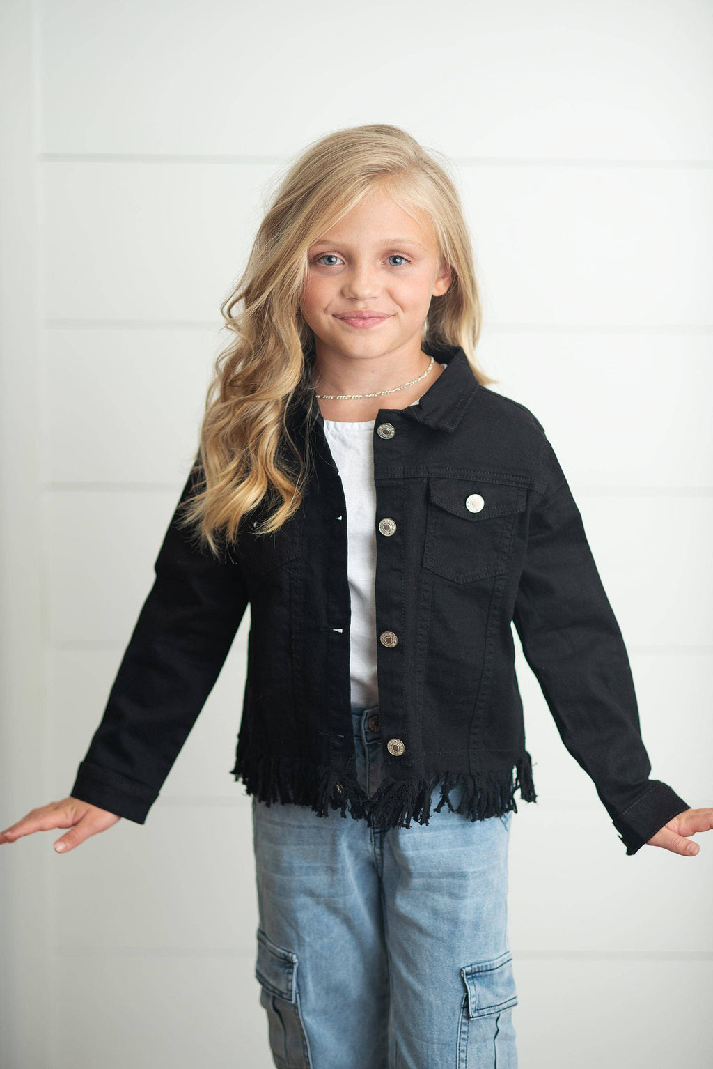 KIDS - Black Fringe Jacket - Kids