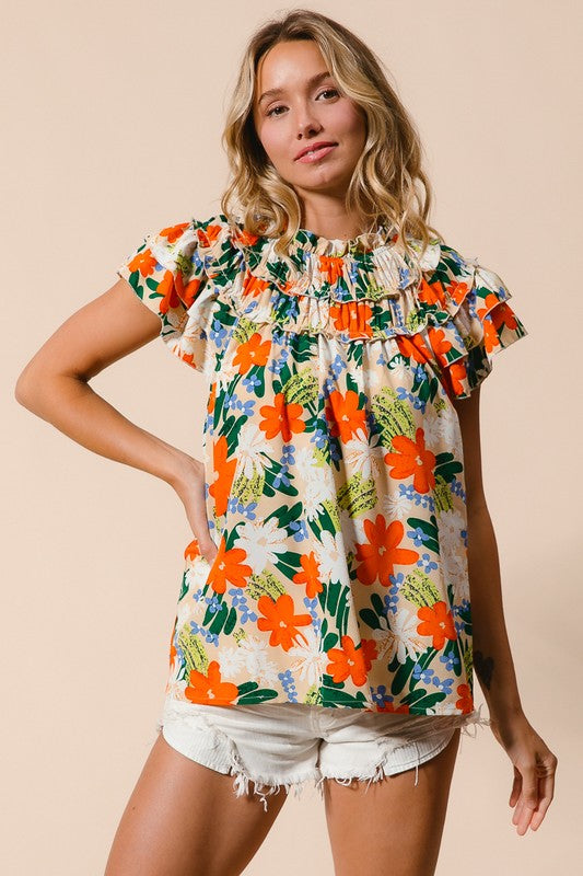 Bold Look Floral Top