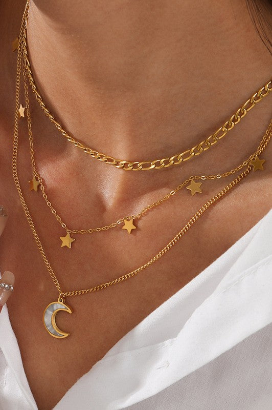 Mona 18K Layered Necklace - Gold