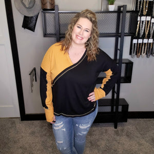The Twist Two-Toned Top