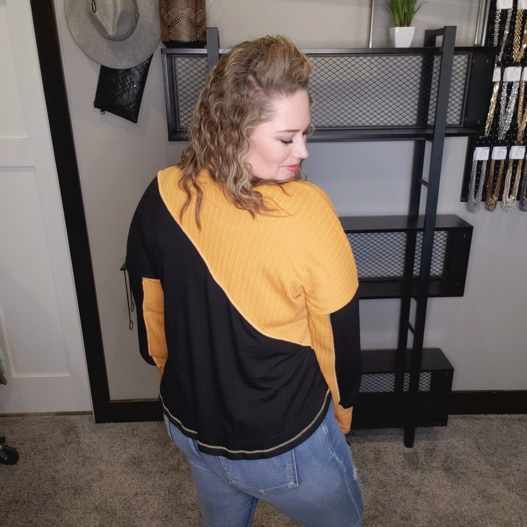 The Twist Two-Toned Top