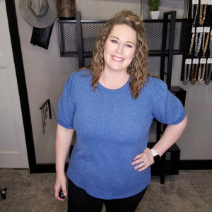 Blissful Days Basic Top - Blue