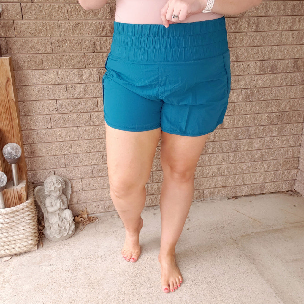 Looking Different Athletic Shorts - Teal
