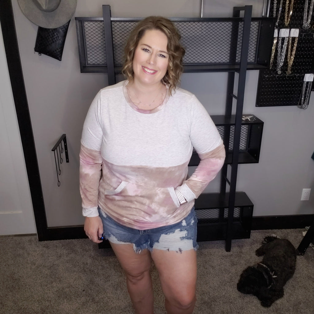 Tour The Town Pull Over Top - Pink