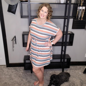 Power Hour Striped Dress