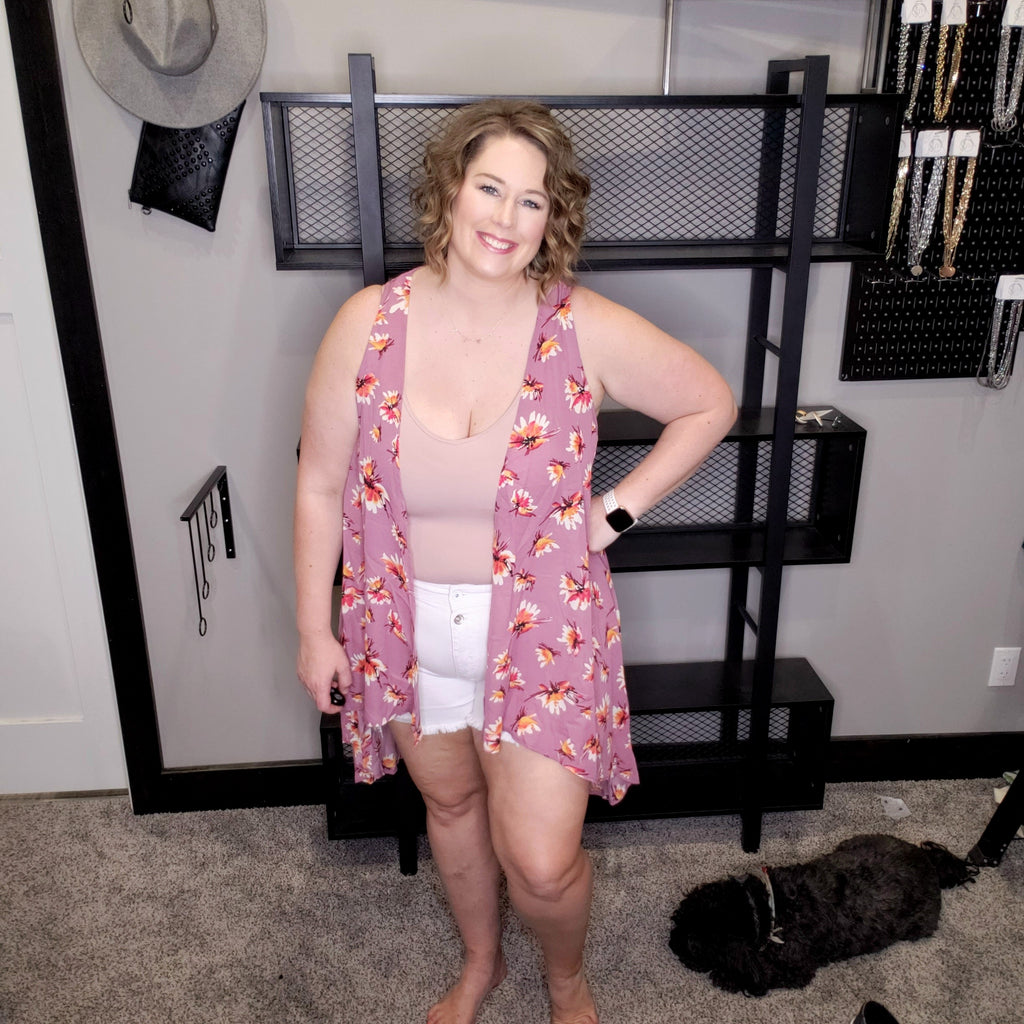 Picking Petals Vest Kimono