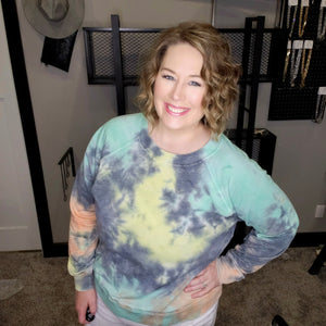 Night's Desire Sweatshirt Top - Tie Dye - Recycled Karma