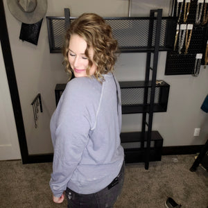 Night's Desire Sweatshirt Top - Vintage Blue - Recycled Karma