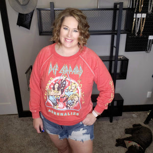 Def Leppard Graphic Sweatshirt Top - Recycled Karma