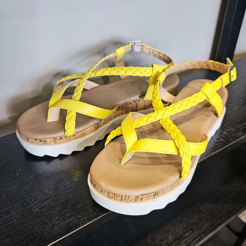 Amelia Platform Sandal - Yellow