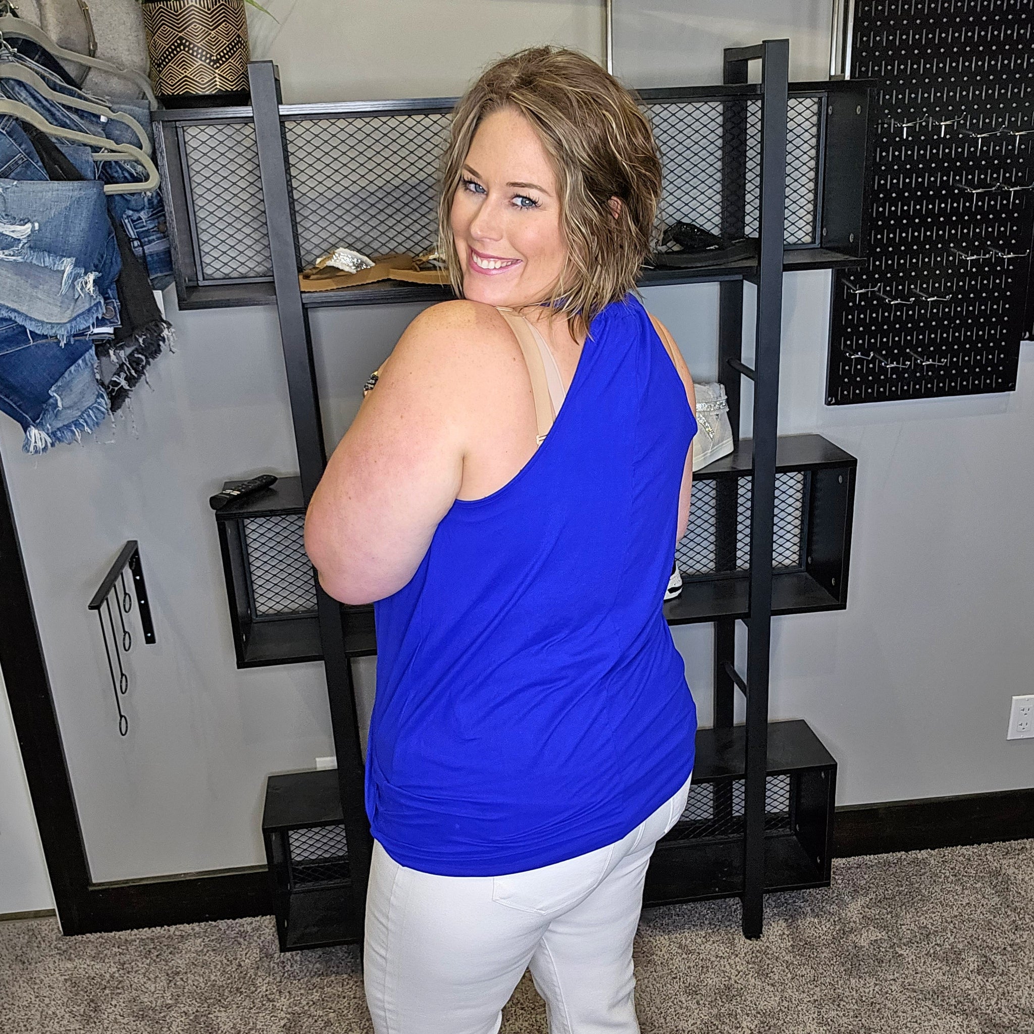 It's My Time Basic Tank - Bright Blue