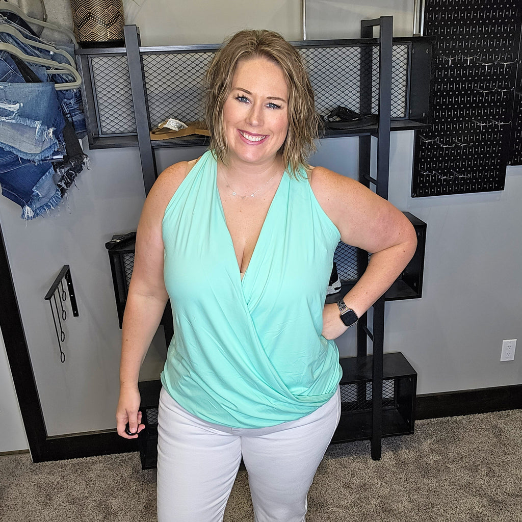 It's My Time Basic Tank - Green Mint