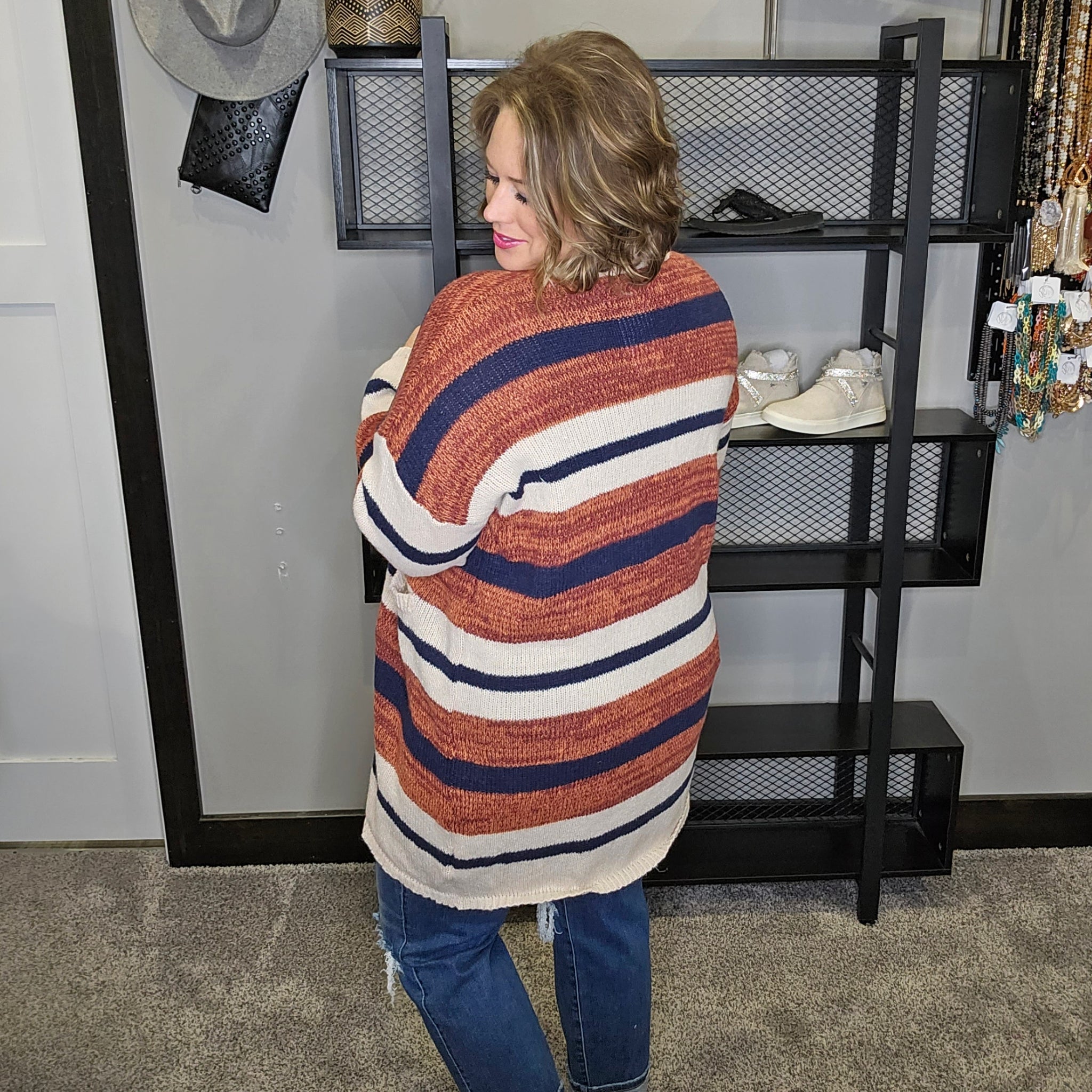 Perfect For You Striped Cardigan
