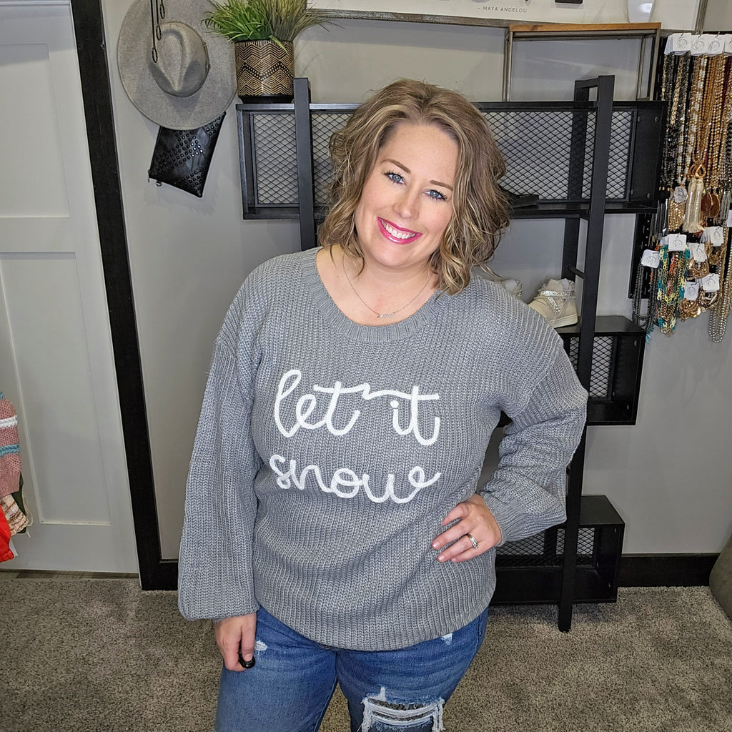 Let It Snow Knit Sweater