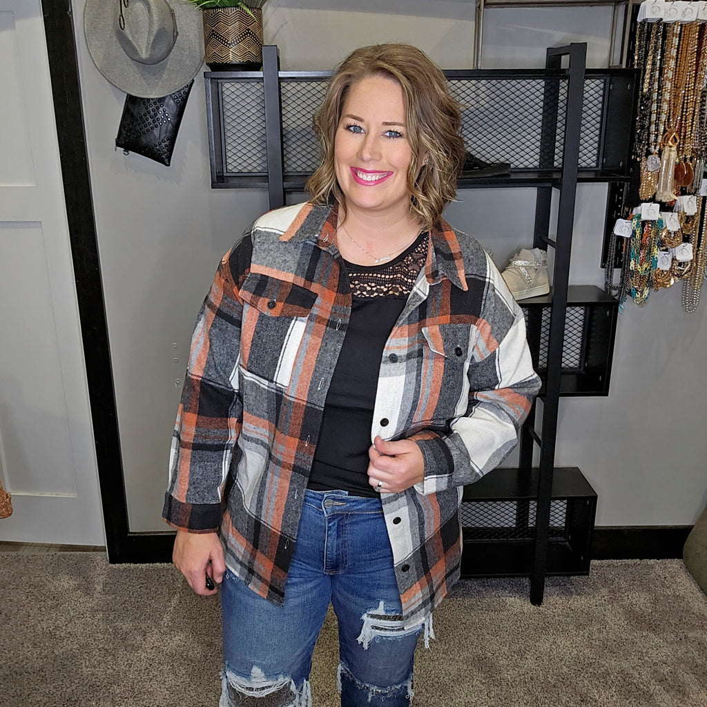 Try & Try Again Plaid Shacket