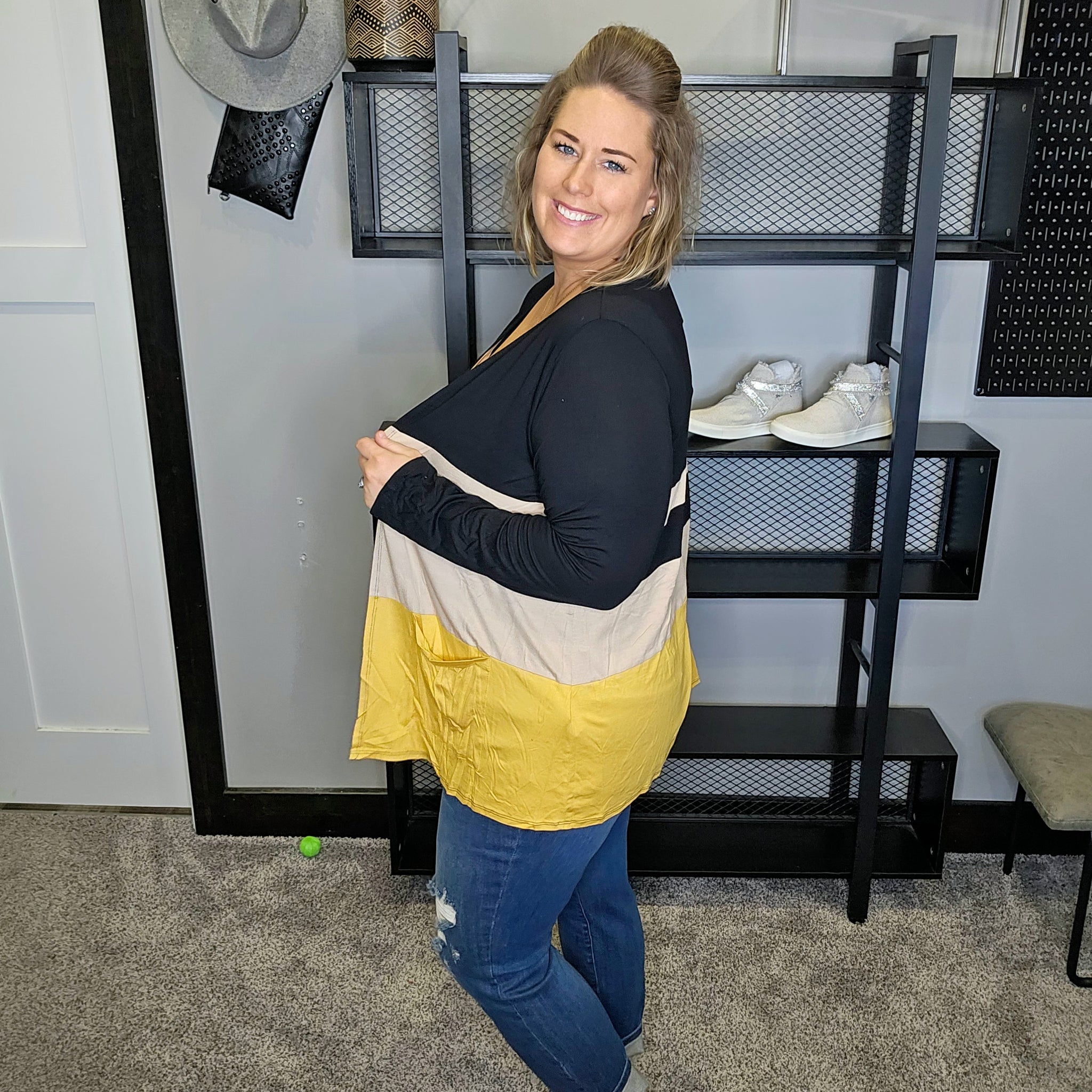 Excited For This Colorblock Cardigan - Mustard