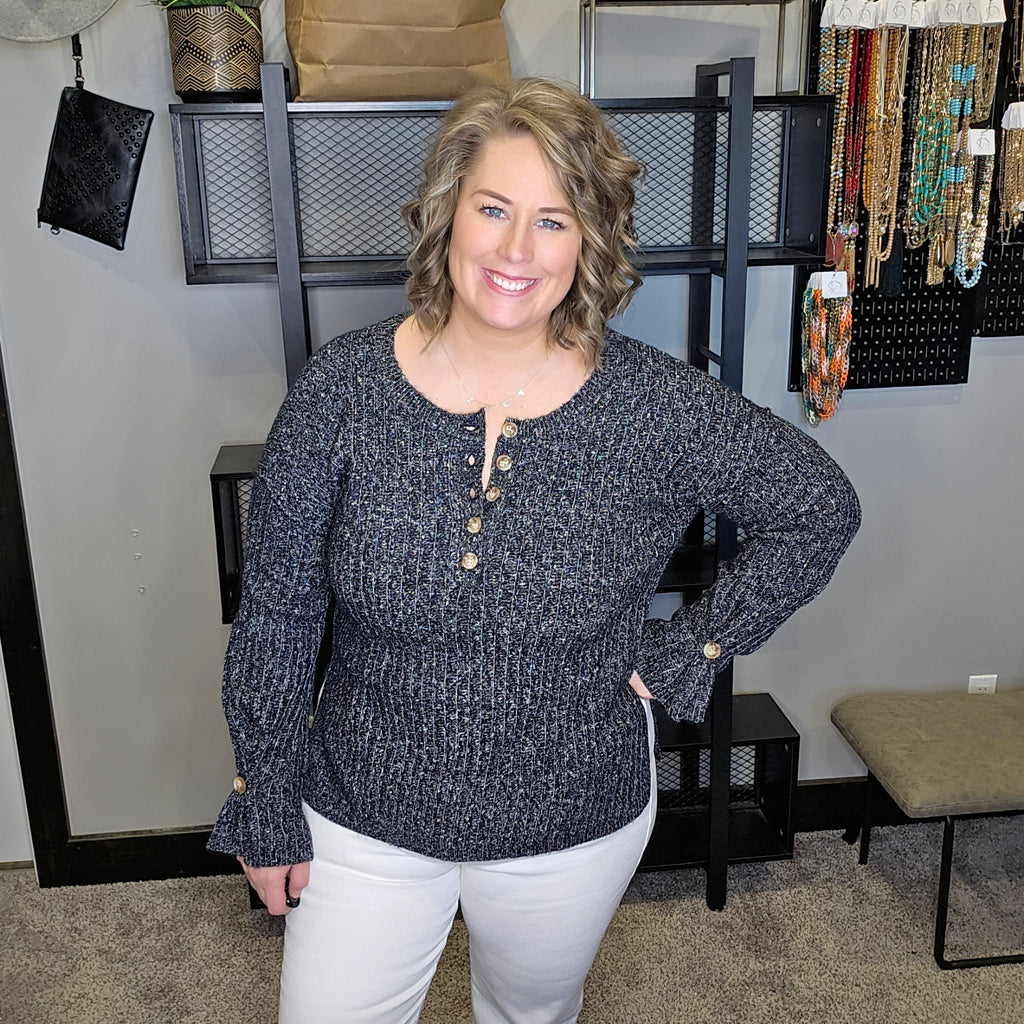New Point Of View Knit Sweater