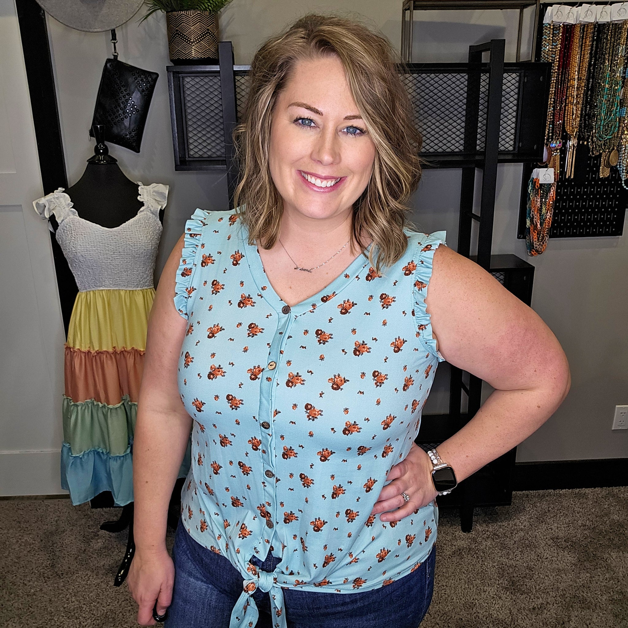 Miles Ahead Floral Tank