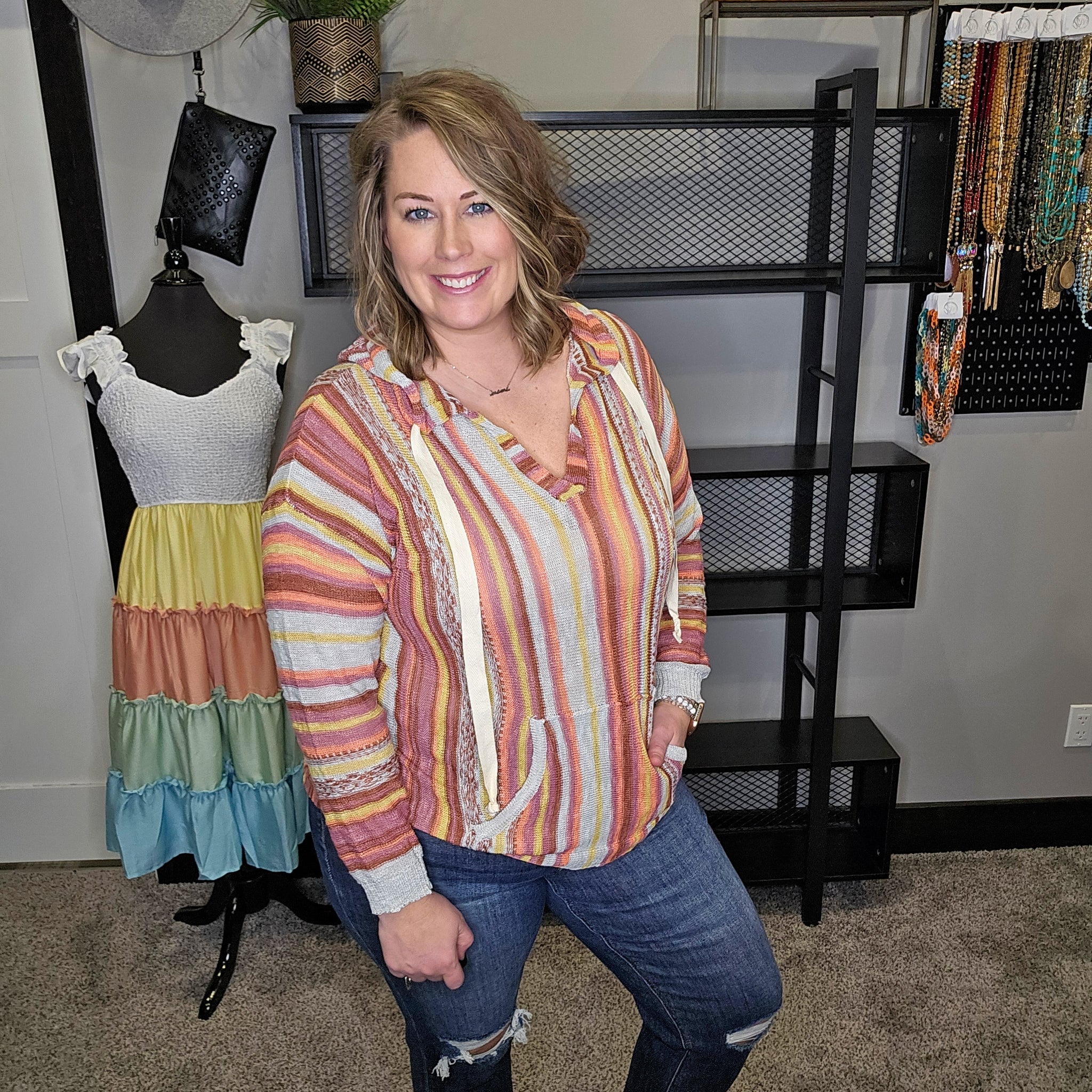 Desert Freeness Lightweight Knit Hoodie