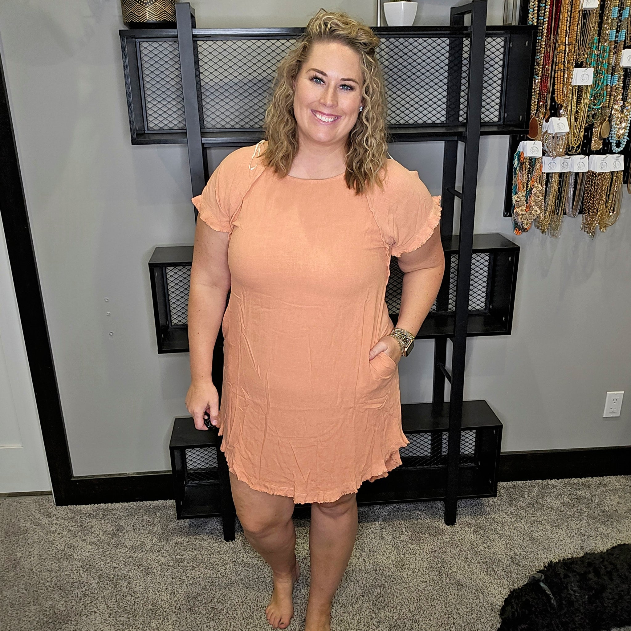 My Eyes On You Dress - Apricot