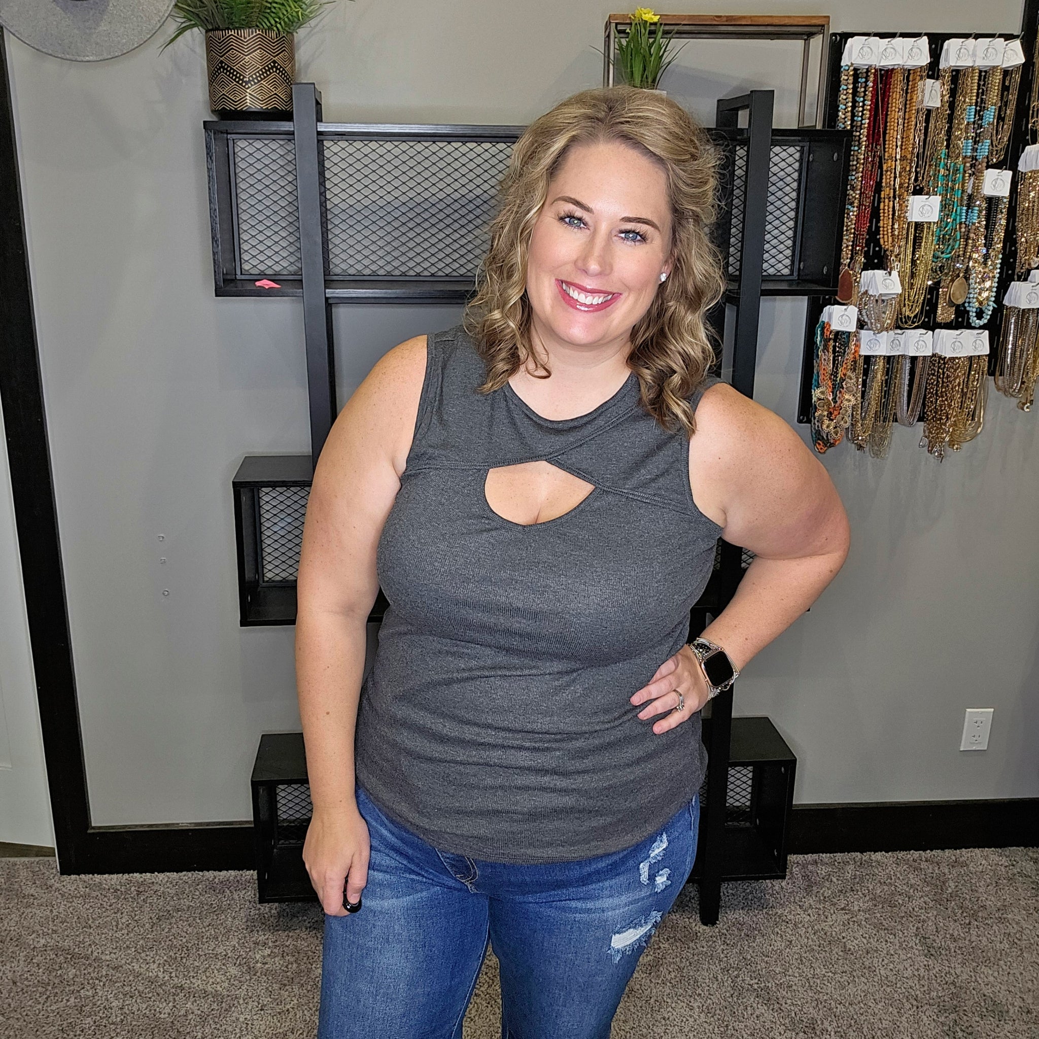 Play The Game Basic Tank - Charcoal