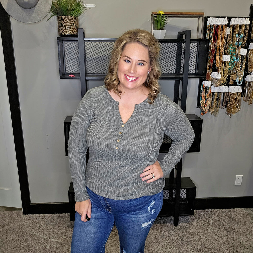 Need You Most Basic Top - Olive