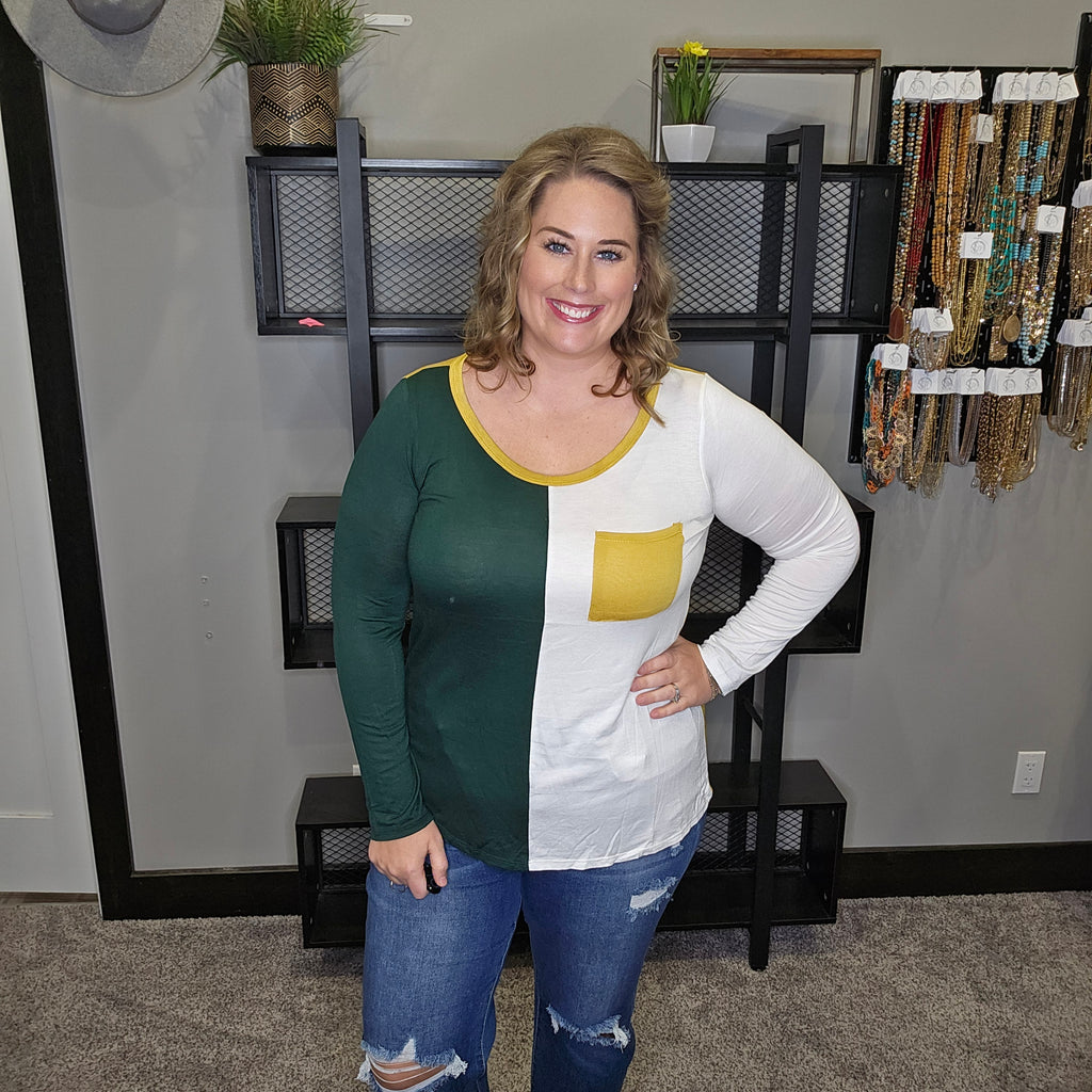 Just Warming Up Color Block Top