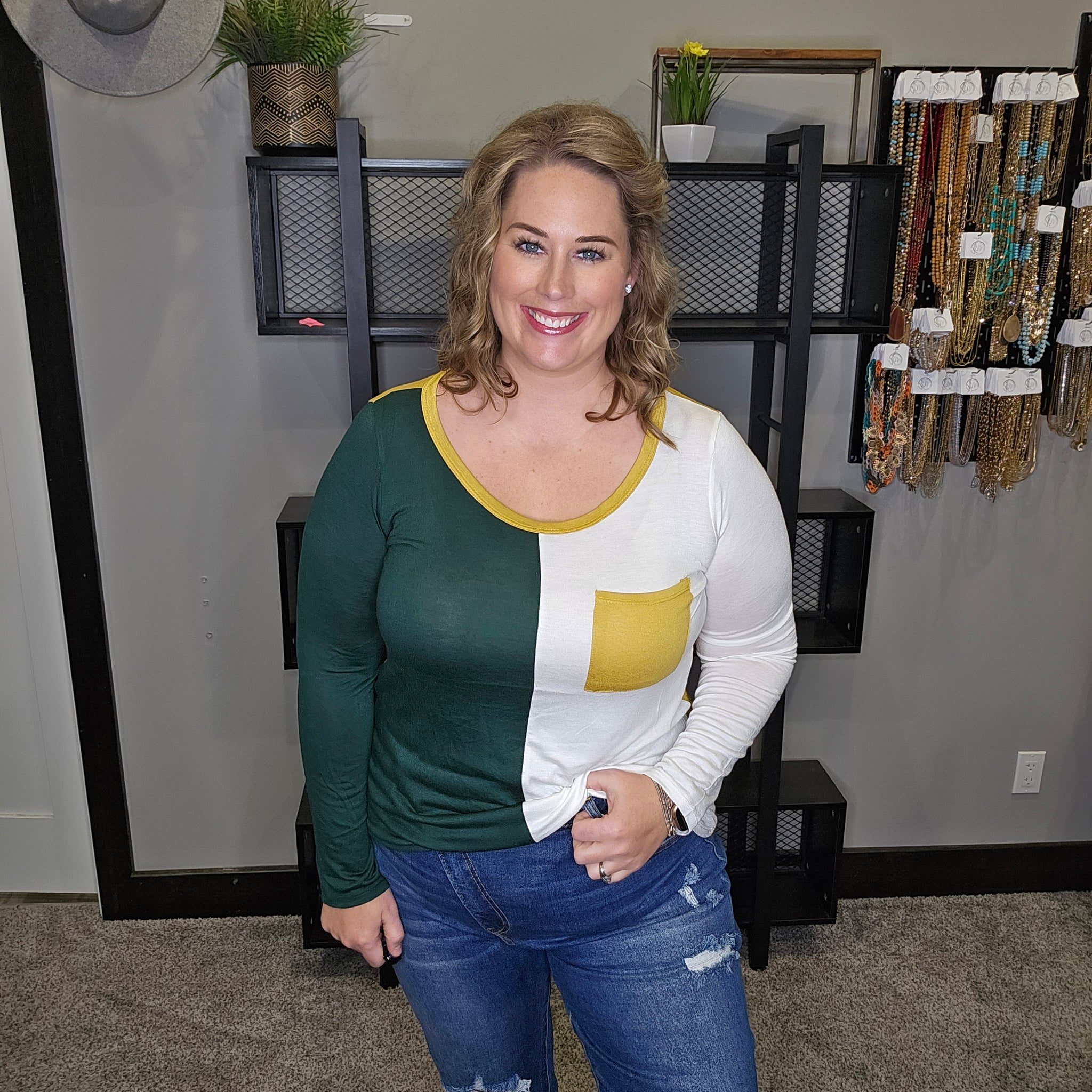 Just Warming Up Color Block Top