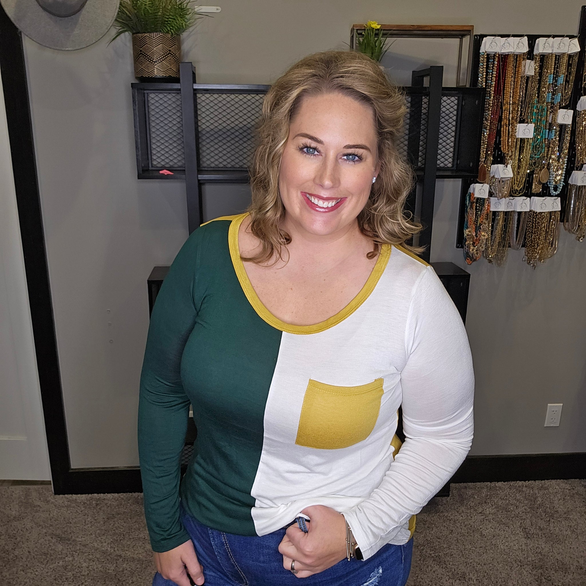 Just Warming Up Color Block Top