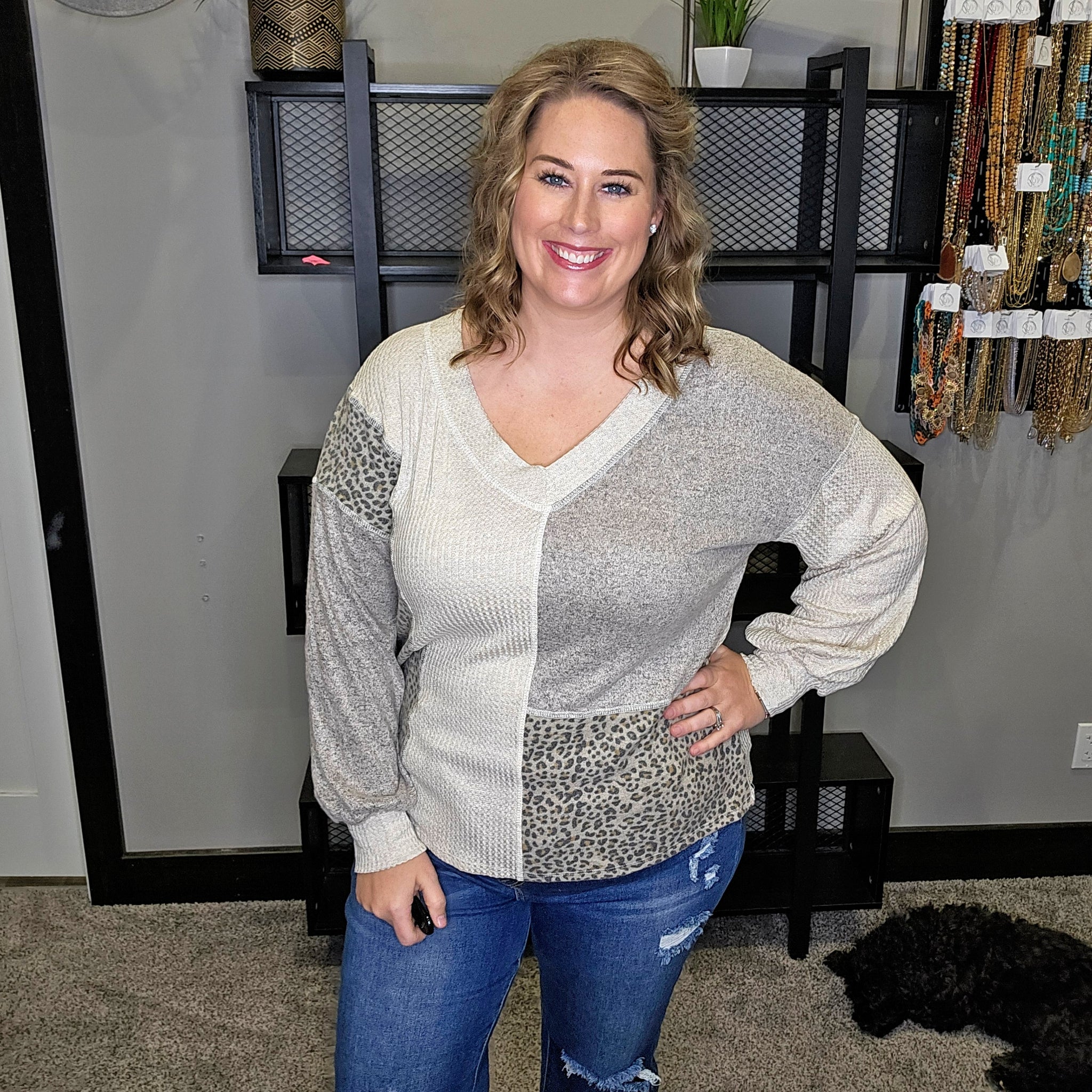 All In Theory Colorblock Top