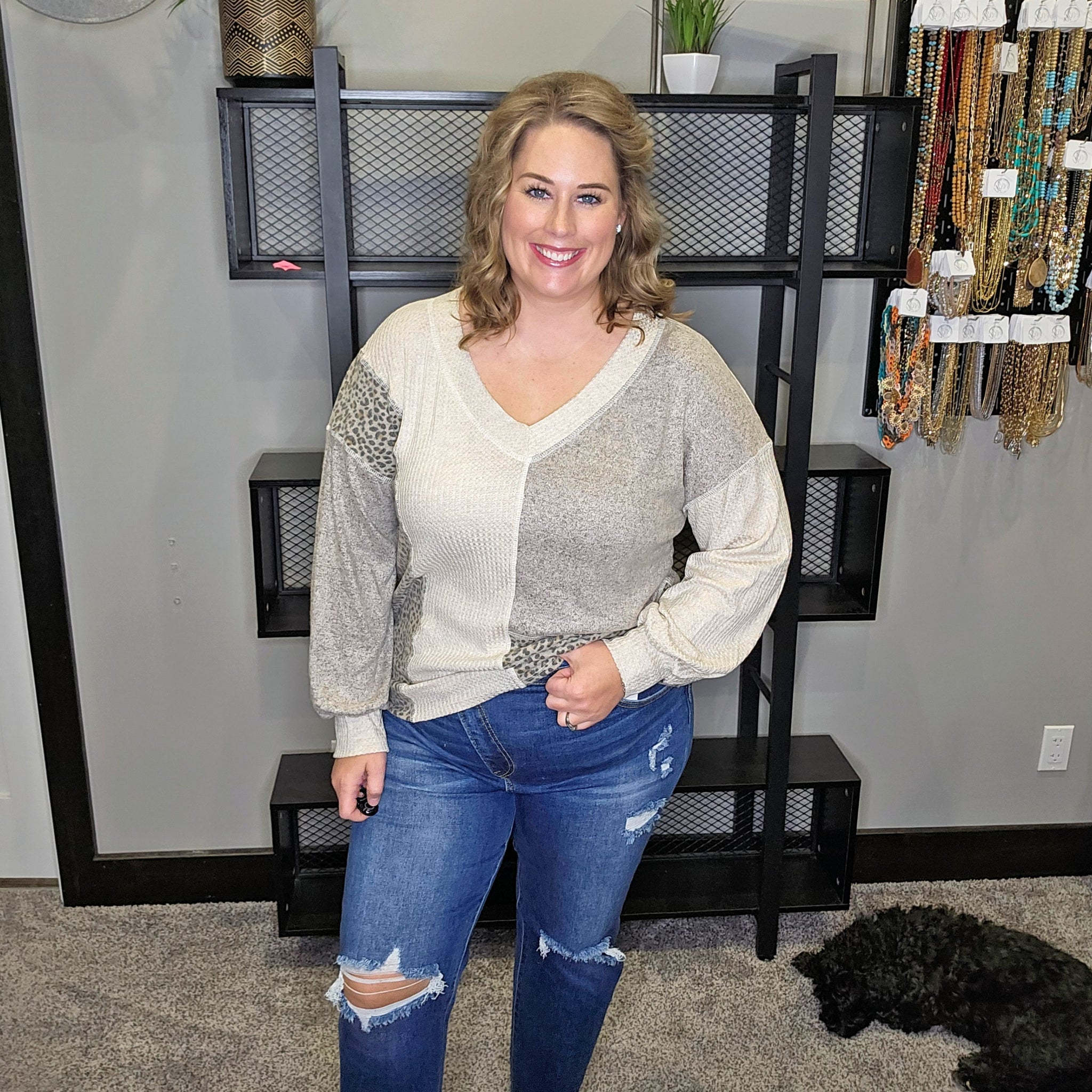 All In Theory Colorblock Top