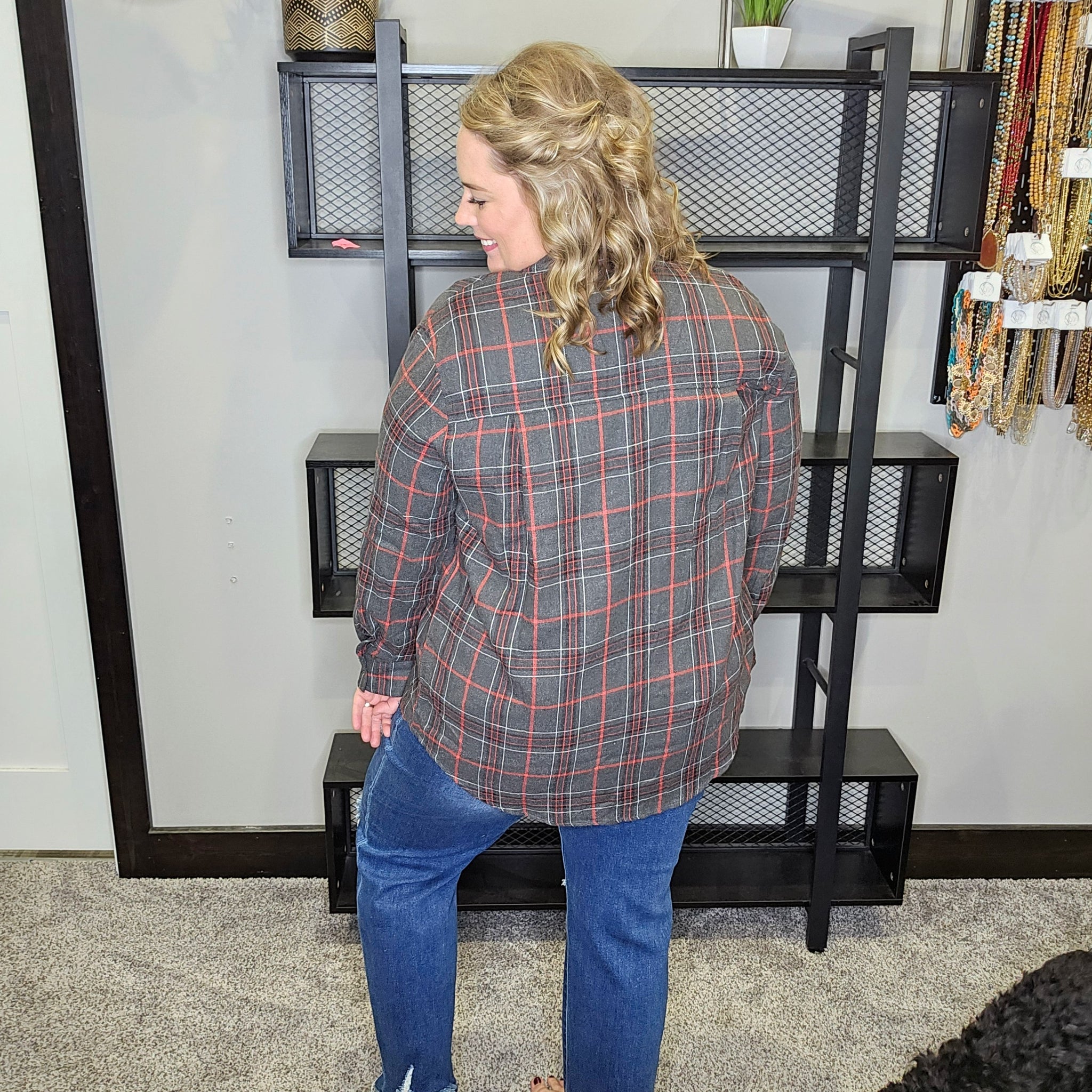 Crossing Channels Plaid Top