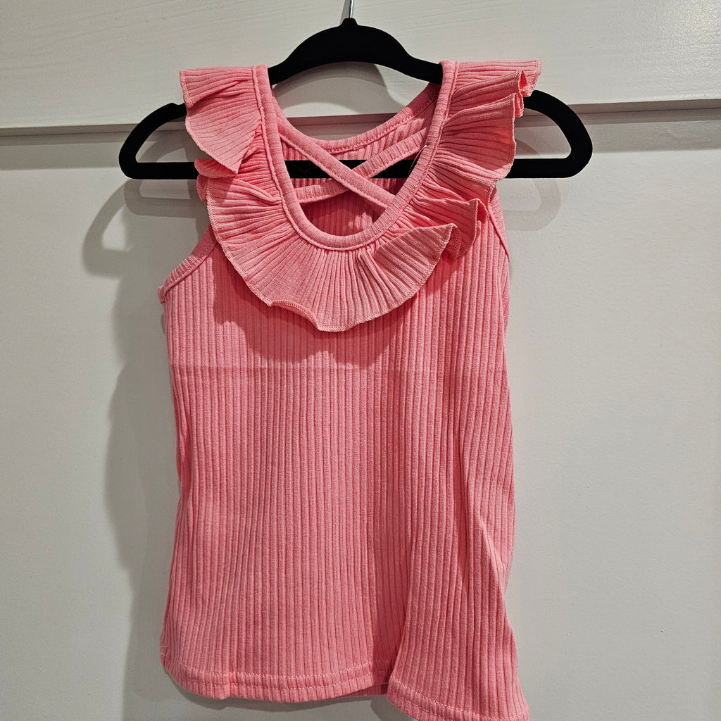 KIDS - Coral Ruffle Tank - Baby/Toddler/Kids