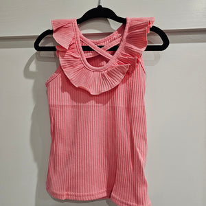 KIDS - Coral Ruffle Tank - Baby/Toddler/Kids