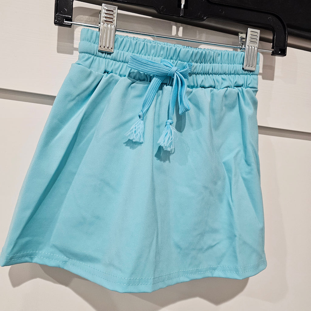 KIDS - Athletic Skort - Aqua - Toddler/Kids