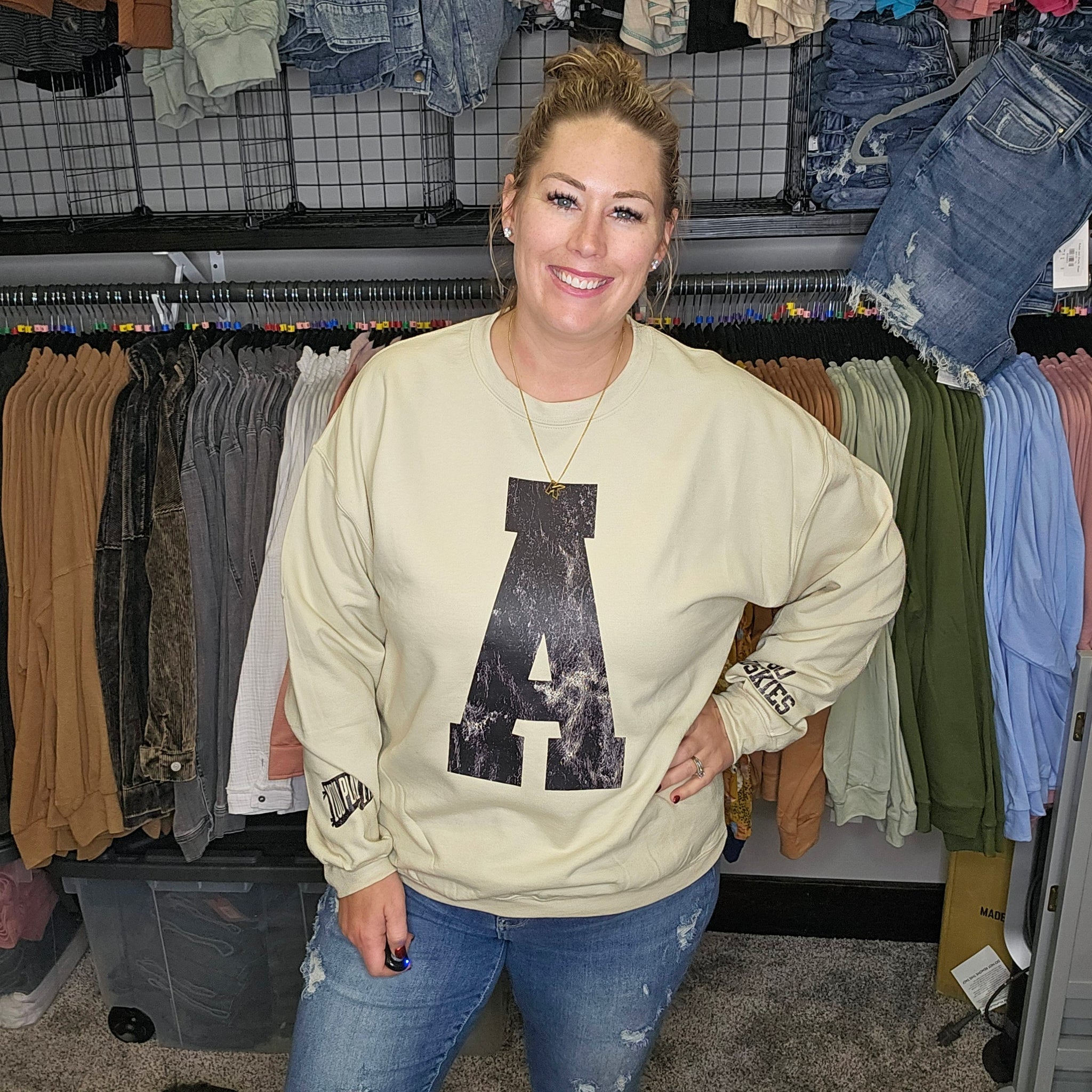 Custom Aurora Huskies Graphic Sweatshirt