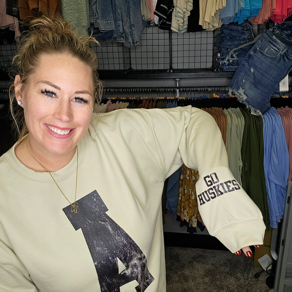 Custom Aurora Huskies Graphic Sweatshirt