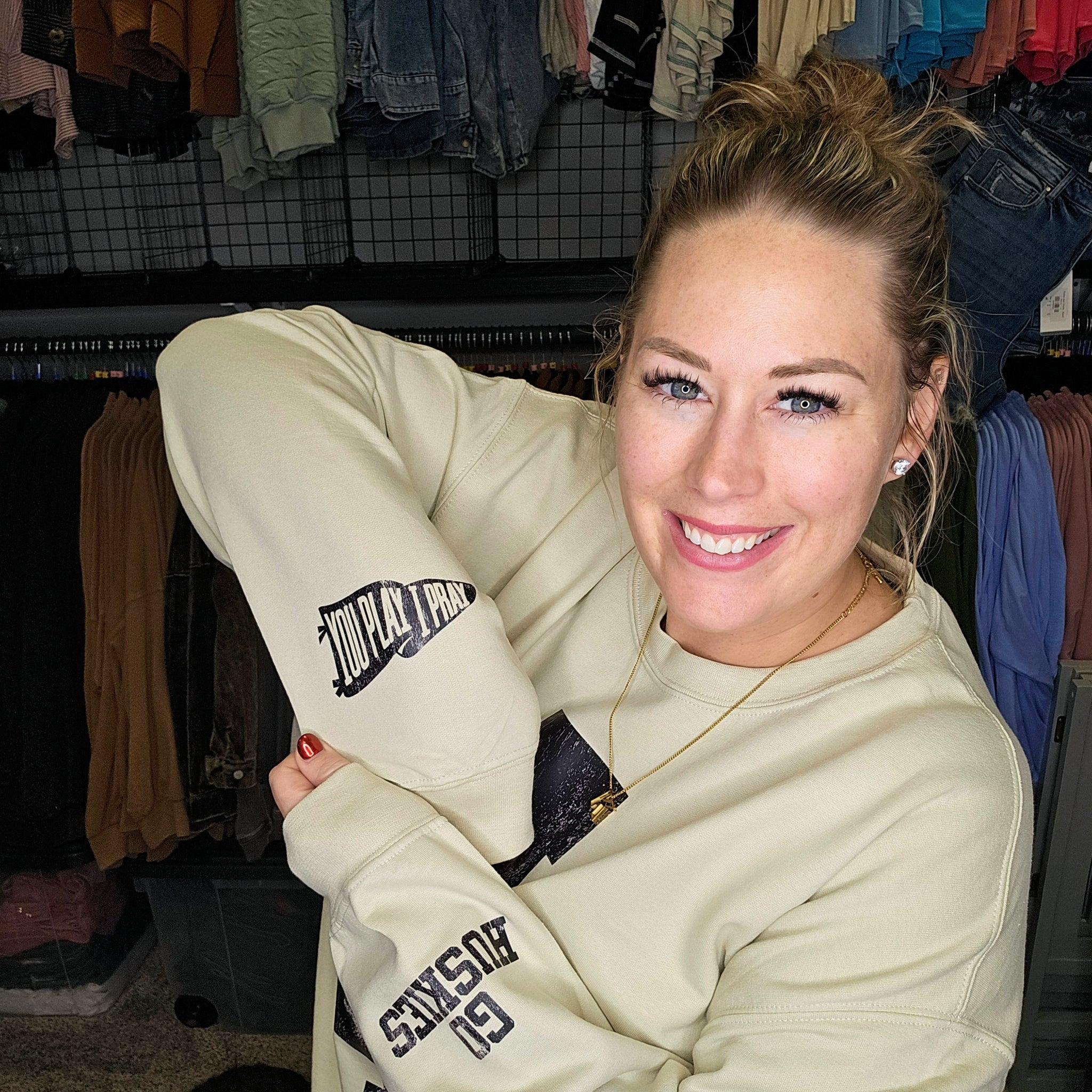 Custom Aurora Huskies Graphic Sweatshirt