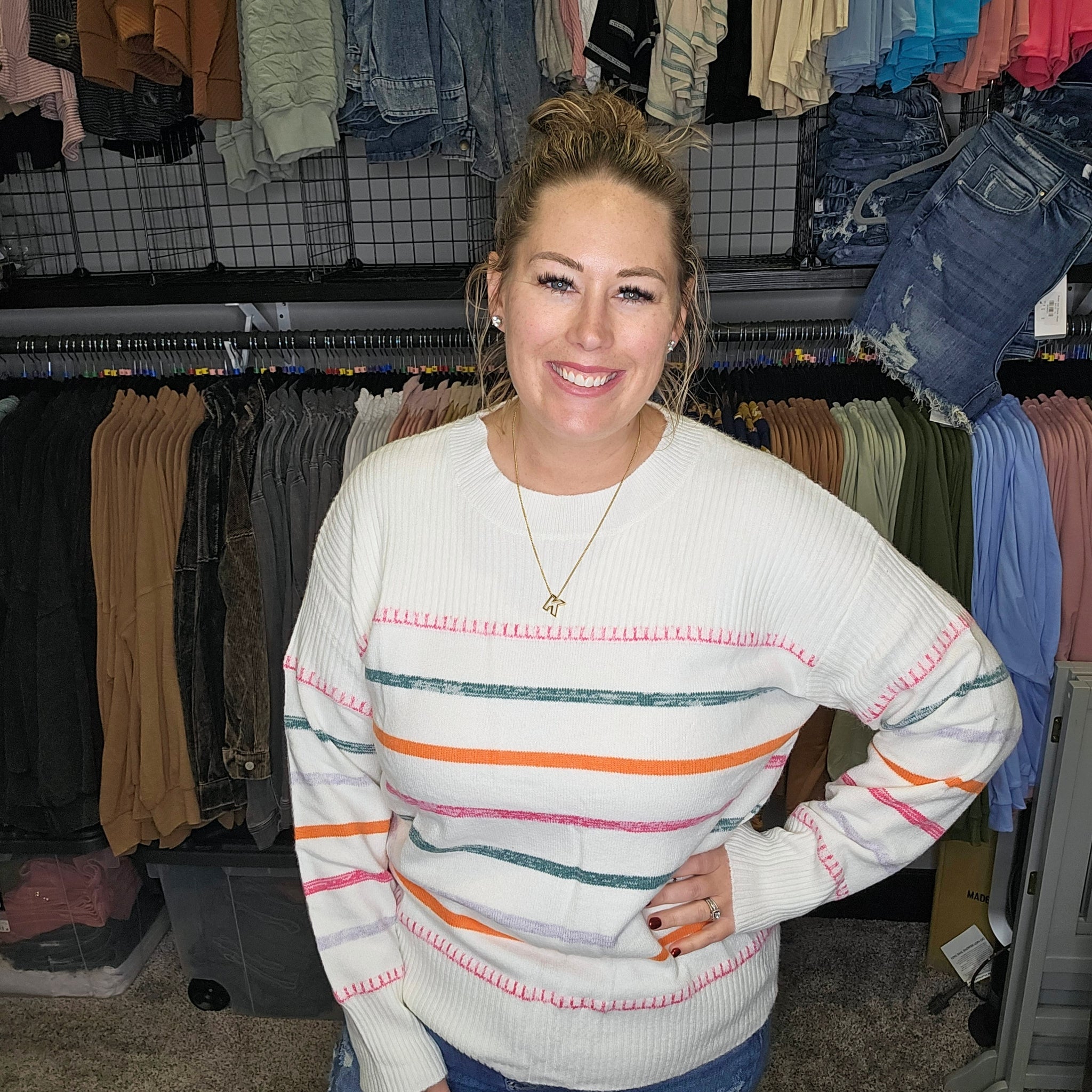 Colorful Striped Sweater