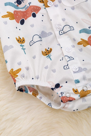KIDS - Bunny Car Polo Onesie - Baby